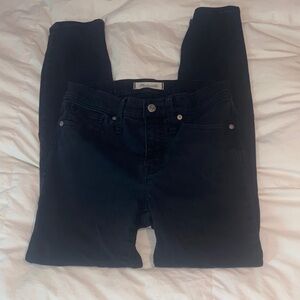 Madewell 9 inch high-rise, skinny, Black Jeans size 25